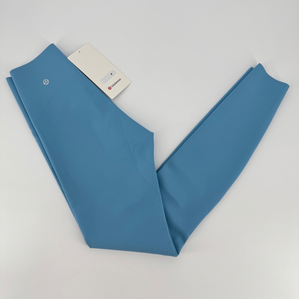 Lululemon Glow Up HR Tight 28 Washed Blue Leggings LW5GI3S Womens 4 NEW
